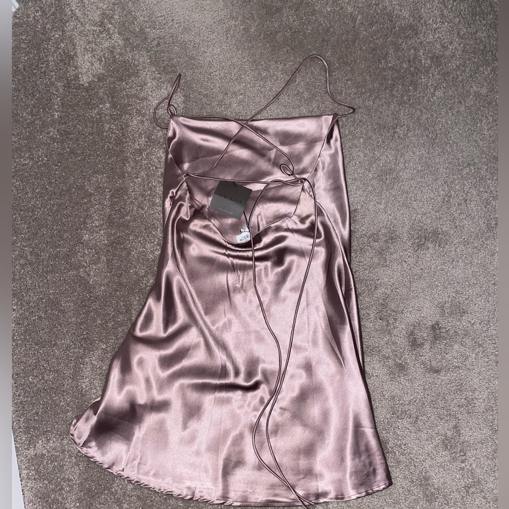 Pink/Coral Silk Strappy  Dress